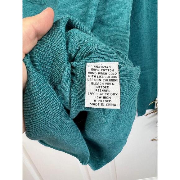 Full Tilt Hoodie Womens Size M Teal Green Pullover Casual Deep V-Neck Comfy Cozy - Picture 7 of 9